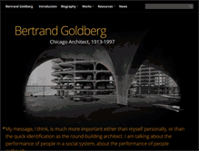 Tablet Screenshot of bertrandgoldberg.org